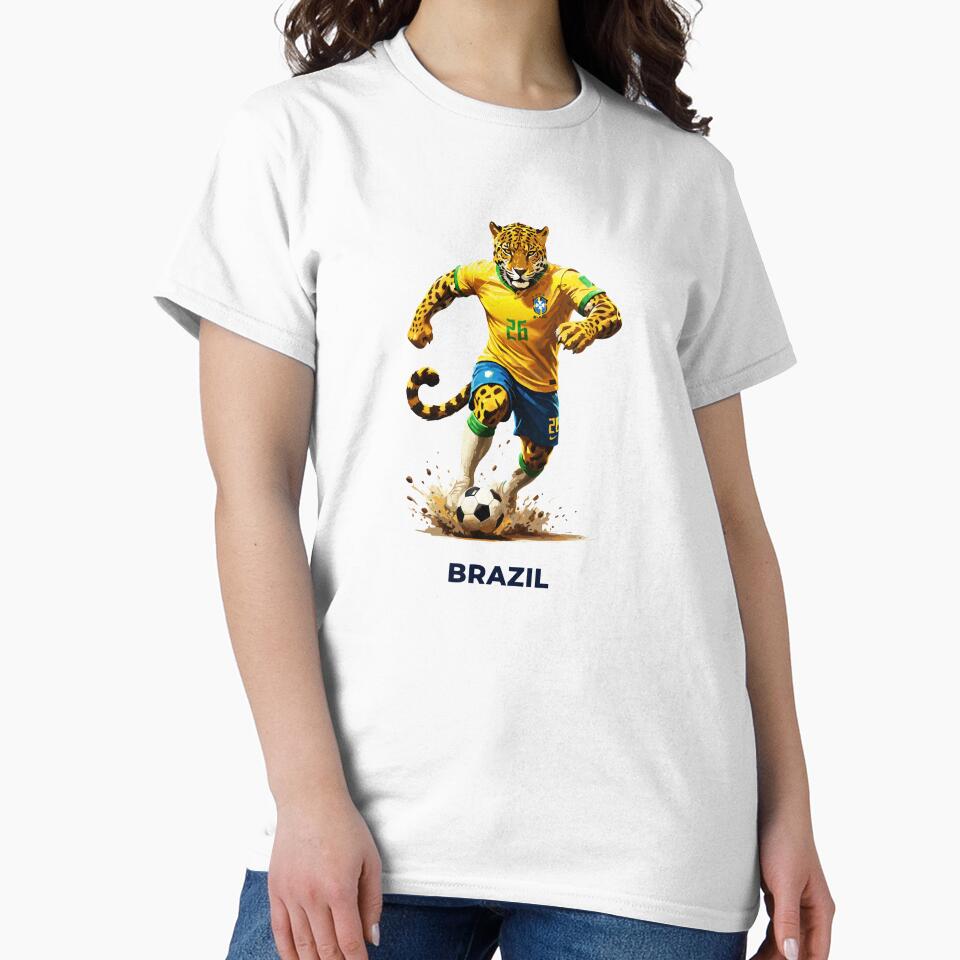 Brazil Soccer Mascot Jaguar National Team Football 2026 Art by Cipher & Soul