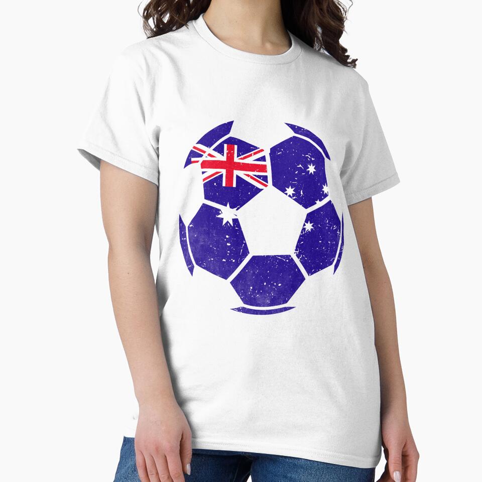Australia Soccer Ball Flag Jersey Australian Football Fan by EIMgraphic