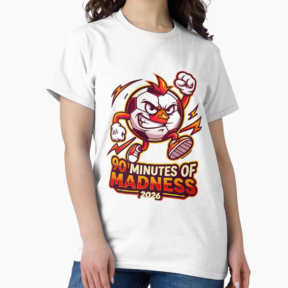90 Minutes of Madness 2026 – Funny Football Fan T-Shirt, Soccer Hype Design, Match Day Energy Tee by Prime legend