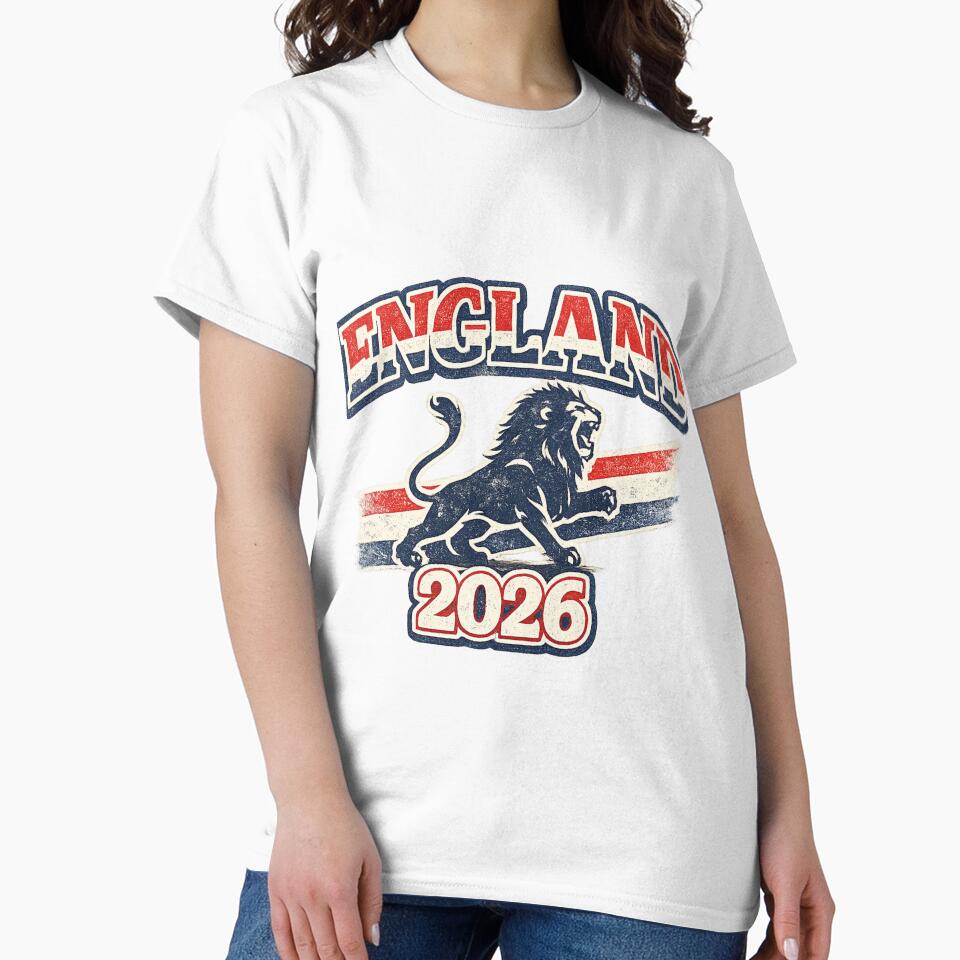 England 2026 Vintage Lion – Retro Football Fan Shirt by ArthUpscale