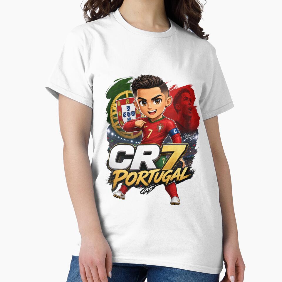 CR7 Portugal Cristiano Ronaldo Chibi Fan t-shirt stickers by Ashley critters
