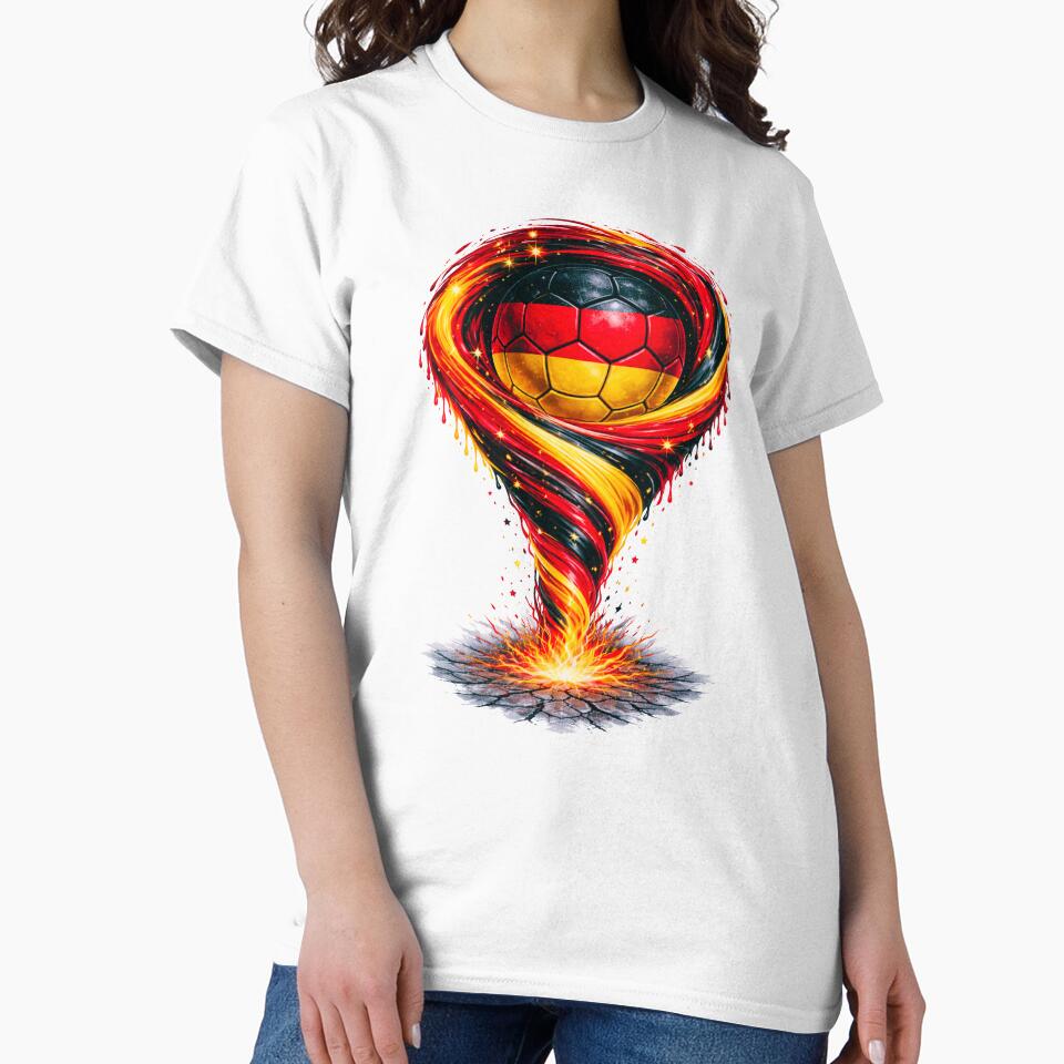 Germany Football Tornado: Black Red Gold Vortex Art by FunToTheFullest