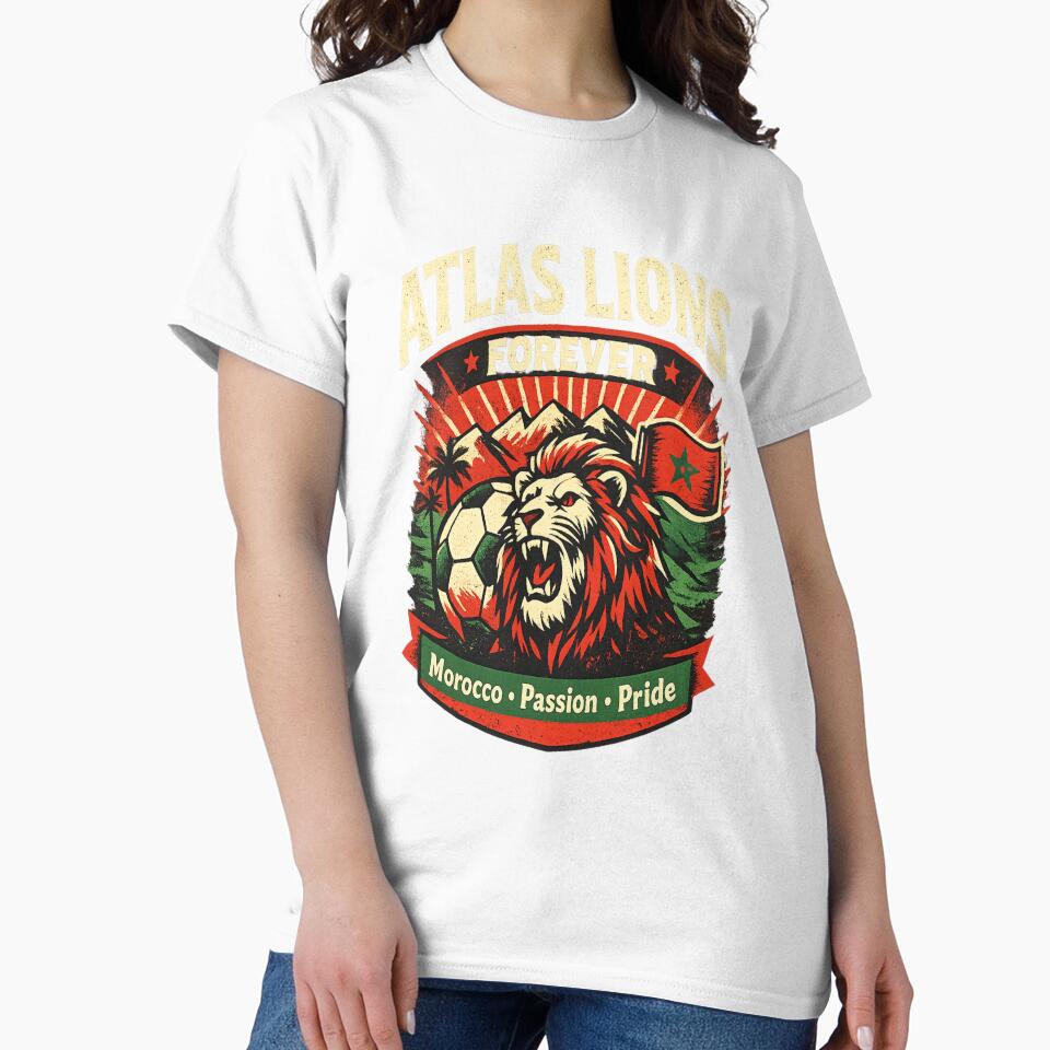 Atlas Lions Forever Morocco Football Sticker | Moroccan Soccer Fan Pride Gift by sosservice