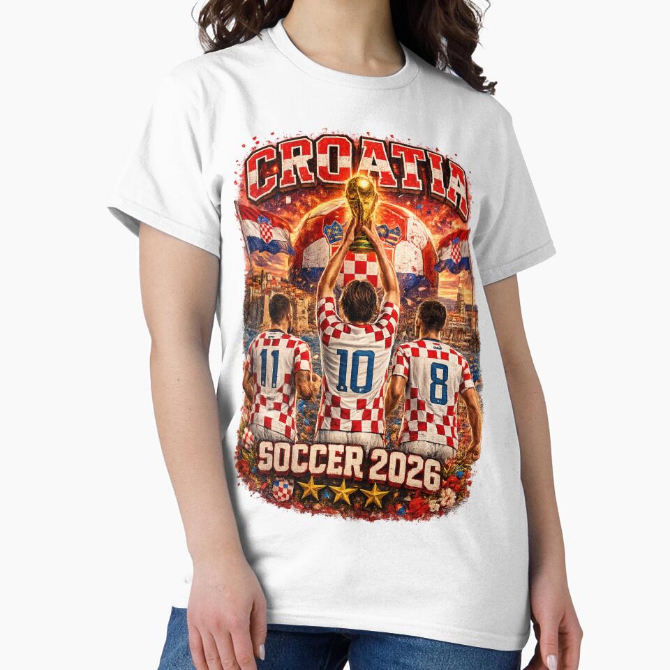 Croatia Soccer 2026 Shirt – Croatian Football Fan Gift by UrbanPrintVibes