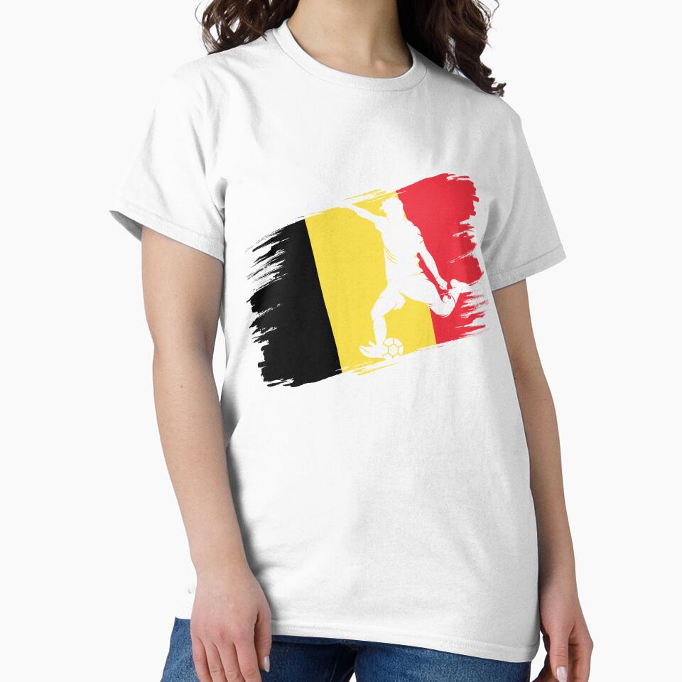 Belgium Flag Football Soccer Fan Jersey by xtocky