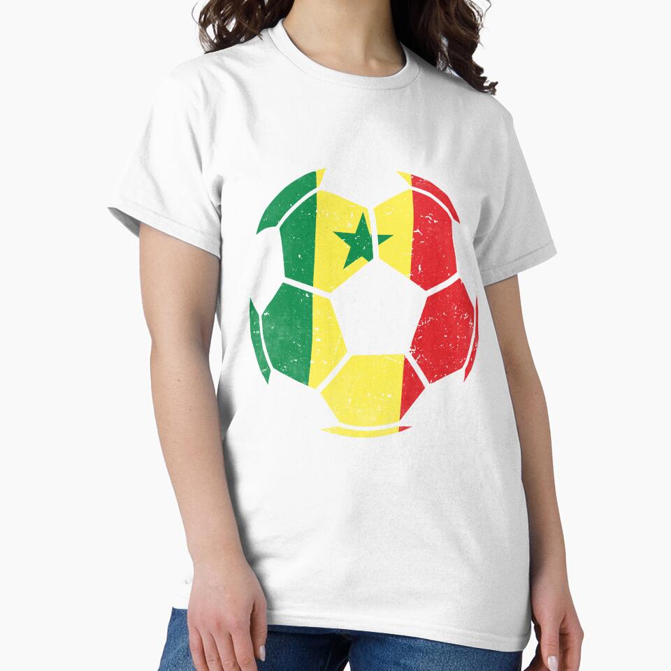 Senegal Soccer Ball Flag Jersey Senegalese Football Fan by EIMgraphic