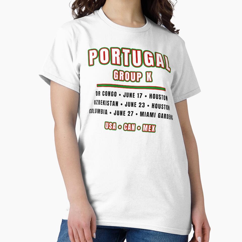 Portugal Football Fixtures T-Shirt – Group K Schedule Shirt by The Hairy Melon