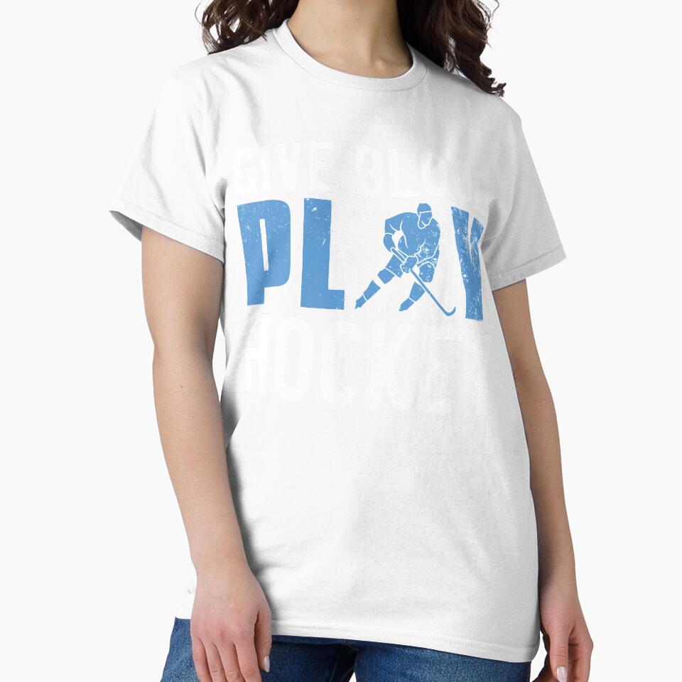 Funny Ice Hockey Player Give Blood Play Hockey Gift by tomtomd