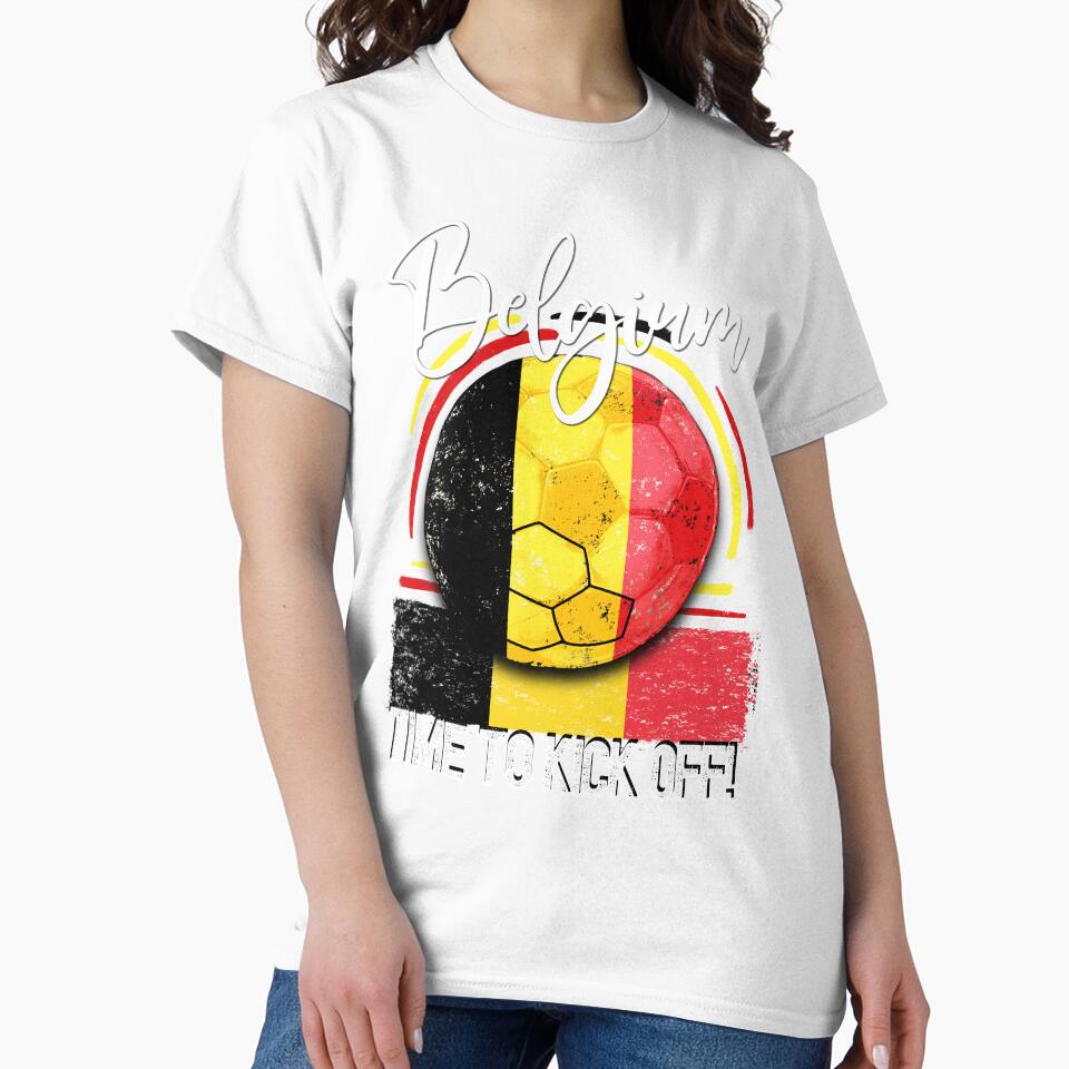 Belgian Football Time to Kick Off, Vintage Soccer by orangeblue21
