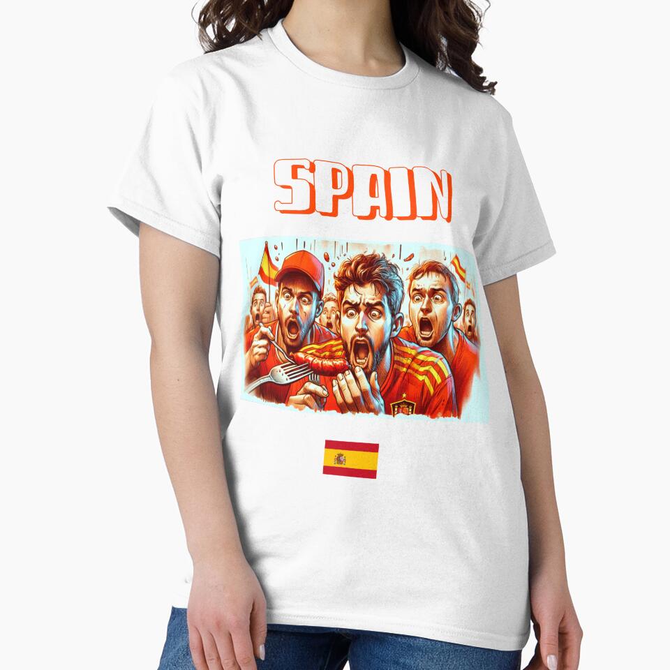 Spain Fans Euro24, sausage on a Fork. by Get-Forked