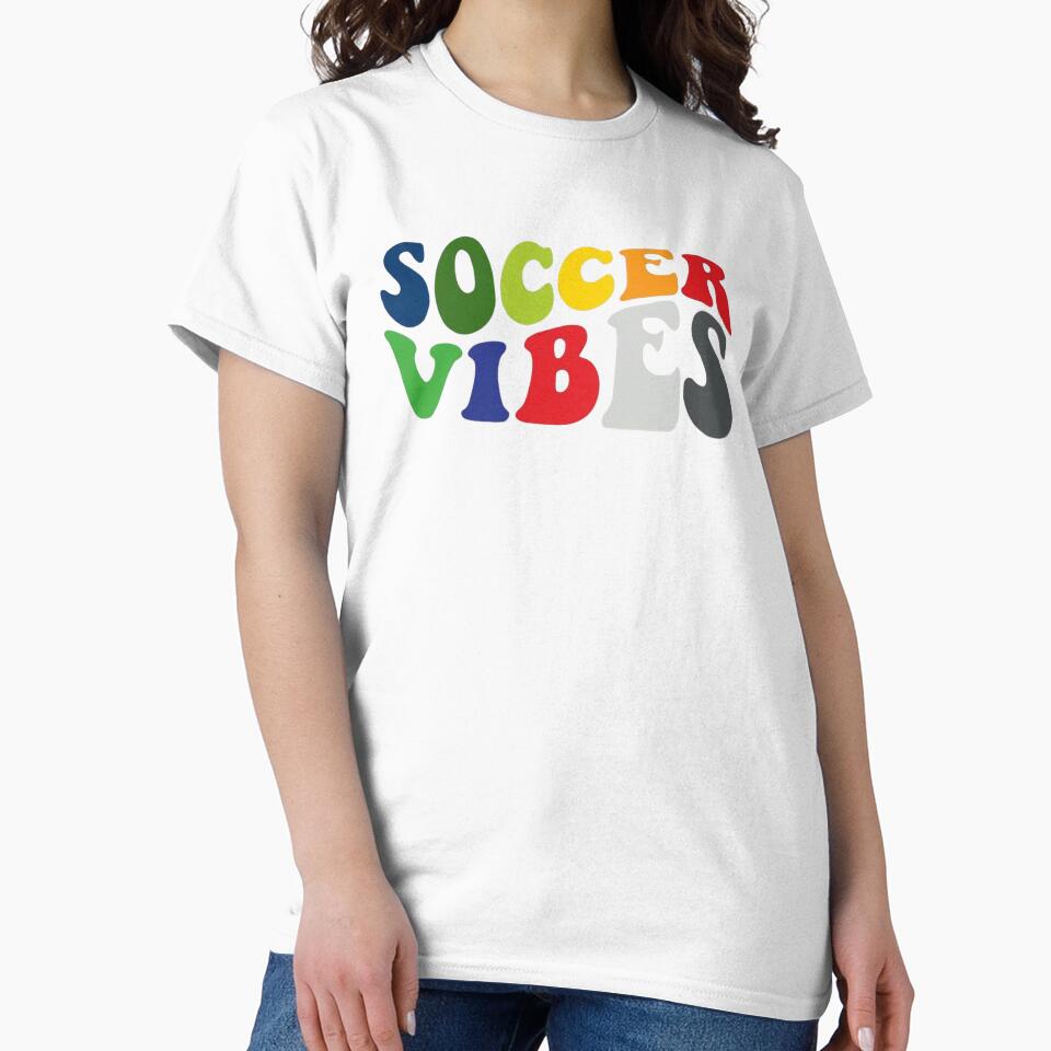 Soocer Vibes,soccer mom& soccer ball,design,first day,football mom,mens good,gift for mom by Sophistical