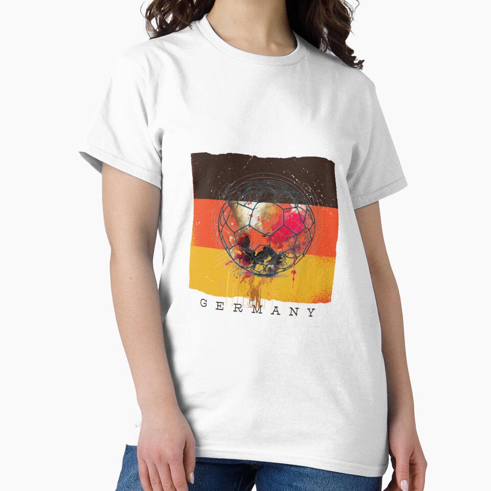 Germany football fan flag and ball by Ecmoprints