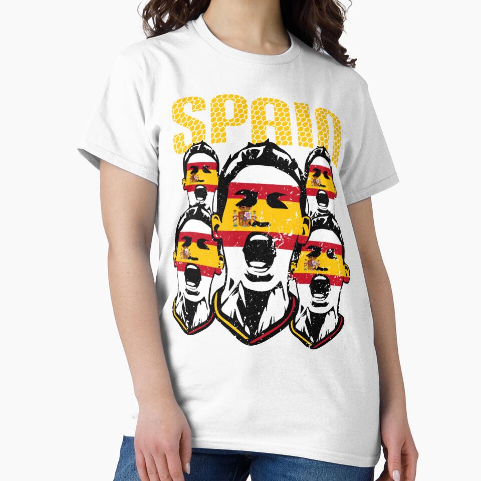Spain Soccer Sports Fans Espana Flag Face by screenworks