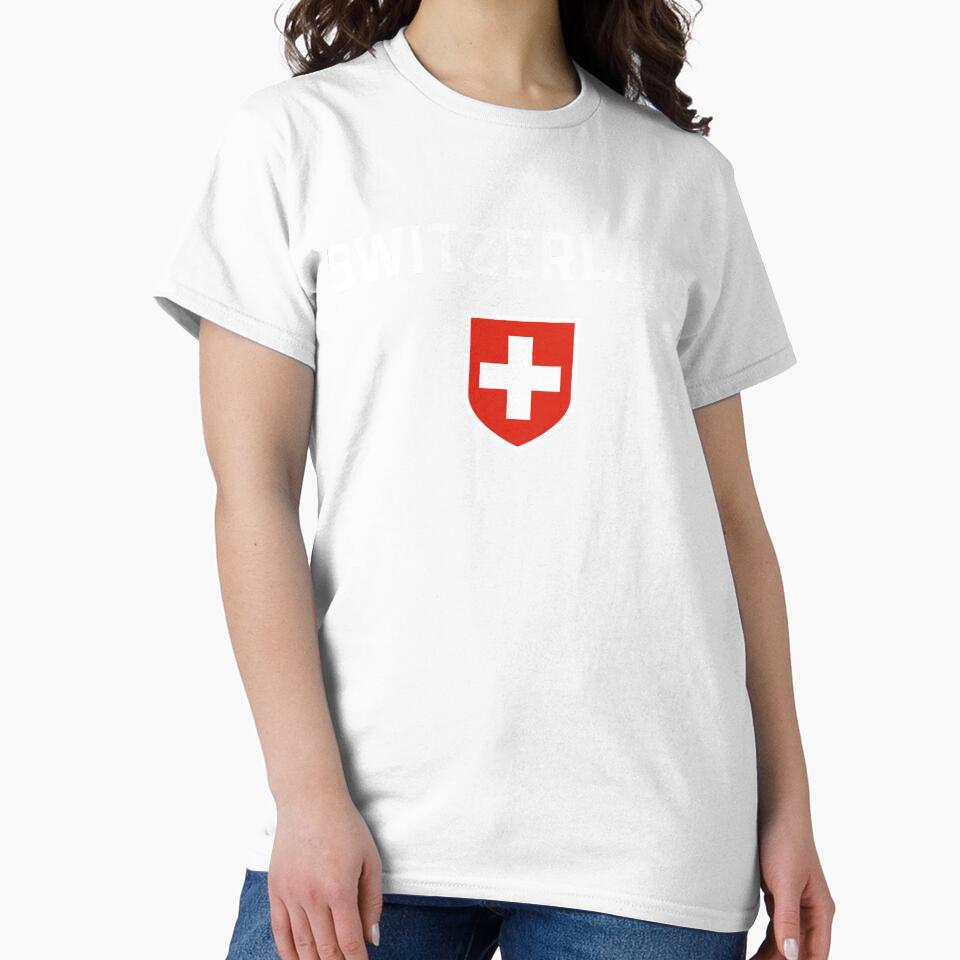 Switzerland Sports Fans Classic Flag Shield National Team Support by el-em-cee