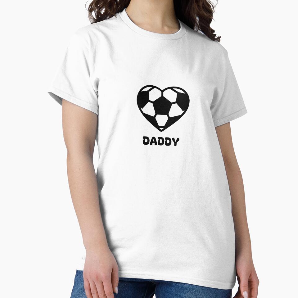 Soccer daddy football heart shape design father love soccer father's day gifts by Panda  Art