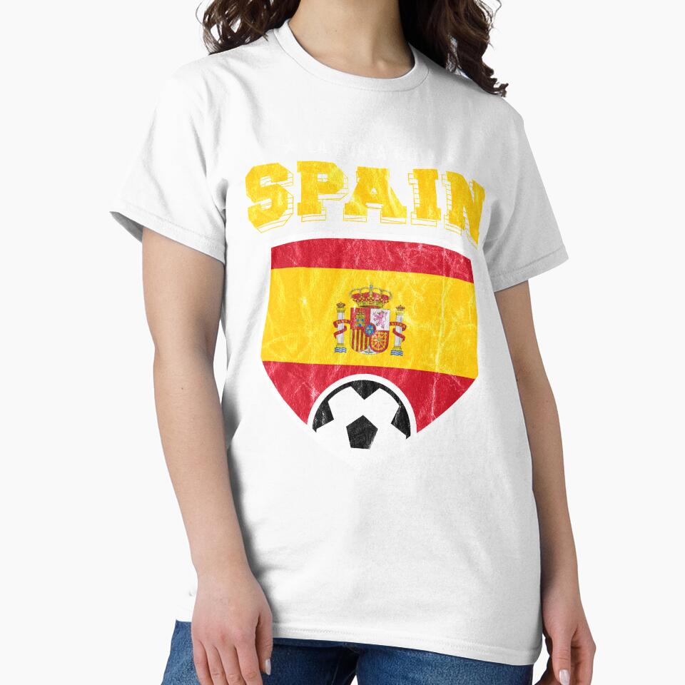 Spain Football National Flag T Shirt World Soccer Jersey Cup by screenworks