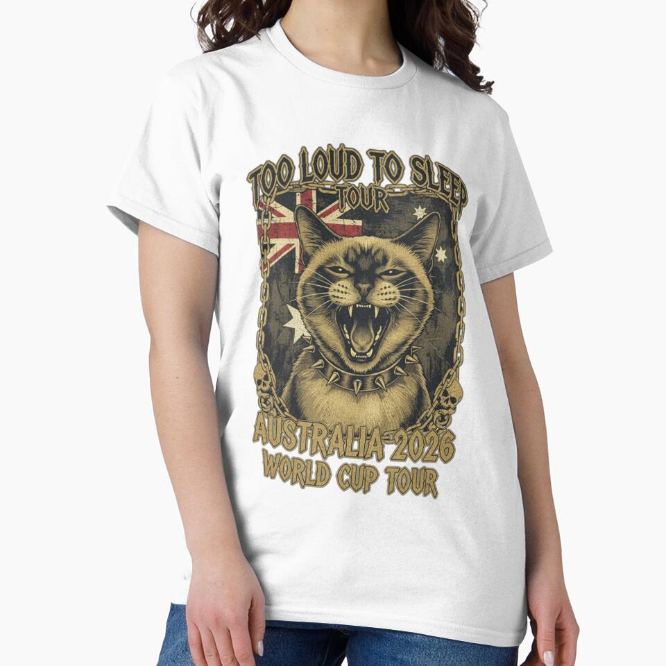 Too Loud to Sleep Tour — Australia World Cup Rock Tee by catastrocat