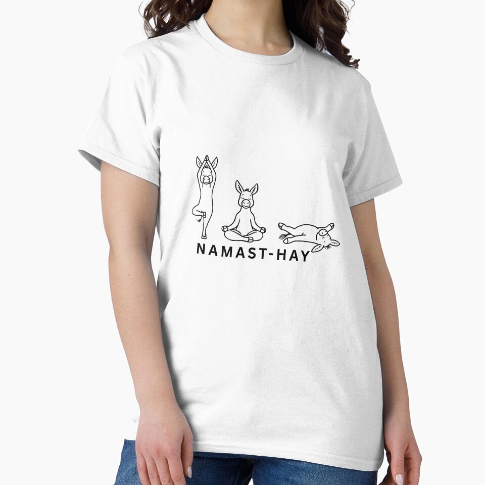 Namast-Hay Funny Donkey Yoga Design – Meditation Yoga Pun Gift by OneStopDonkeyShop