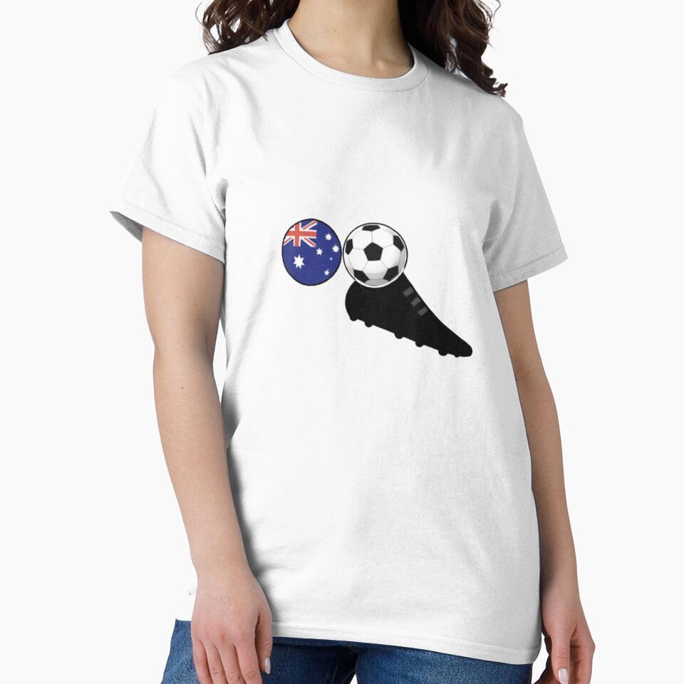 Aussie Soccer Vibes – Flag, Ball & Boot Combo by thesmilngnature