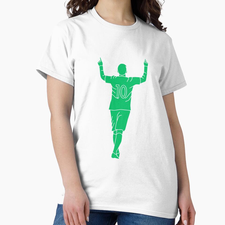 Green Number 10 Celebrating | Player Celebration by Football Stickers World