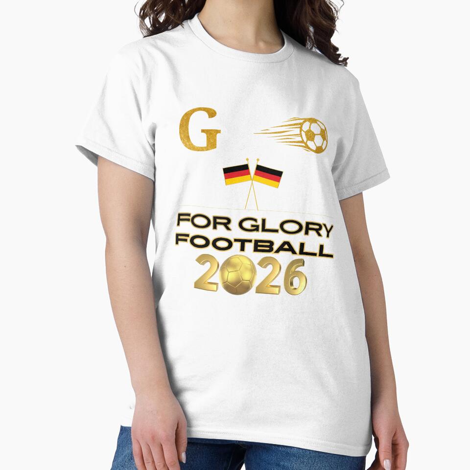 For Glory Football 2026 Germany | German Soccer Fan Pride | Gold Football Design | Germany Supporter by Art IN Pack