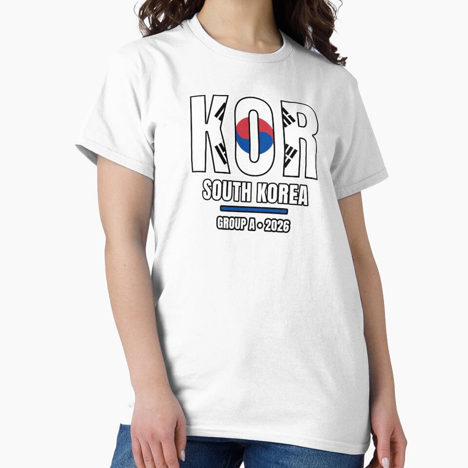 South Korea 2026 Football Shirt | KOR South Korea Soccer Fan Apparel | South Korea National Team Supporter Tee | Football 2026 Gift by The Hairy Melon