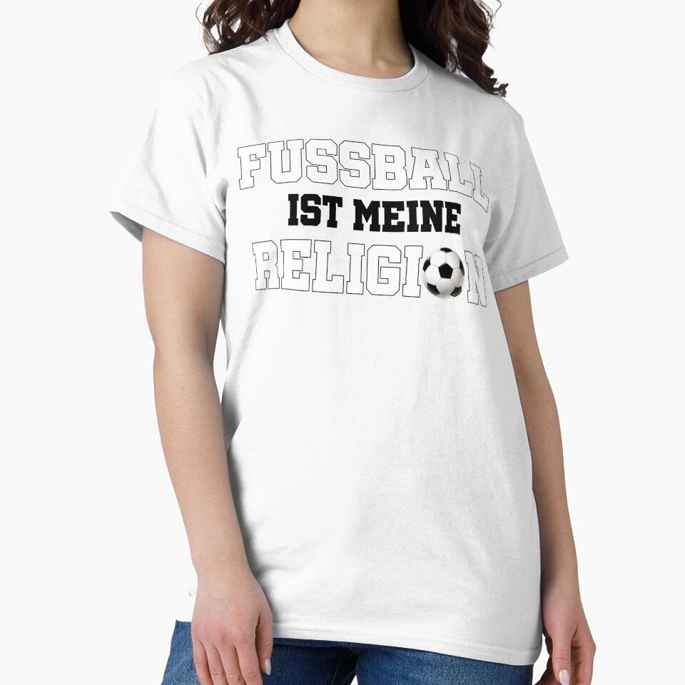 Football is my religion (german version) football soccer gifts by LessStressNerd