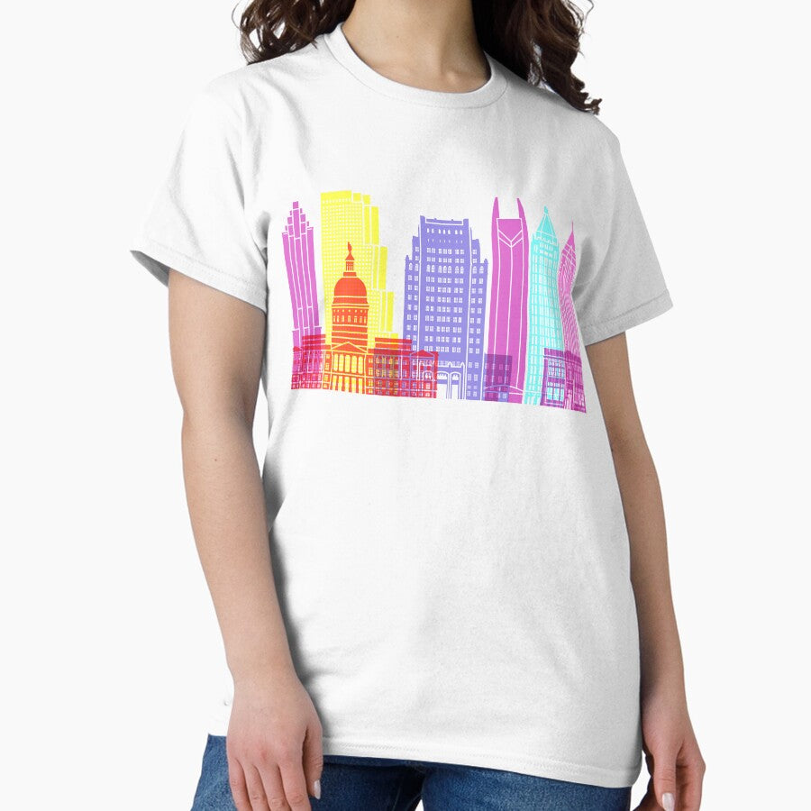 Atlanta V2 Skyline Pop Classic T Shirt Hoodie, Sweatshirt | PureTeeCo.com