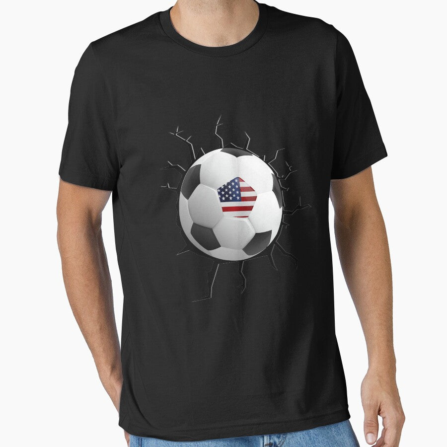 US USA America Flag Soccer | soccer player gift | soccer coach gift | team soccer gifts | soccer gifts for him | soccer shirts | soccer gift ideas | futbol | soccer shirts for her by Kreature Look