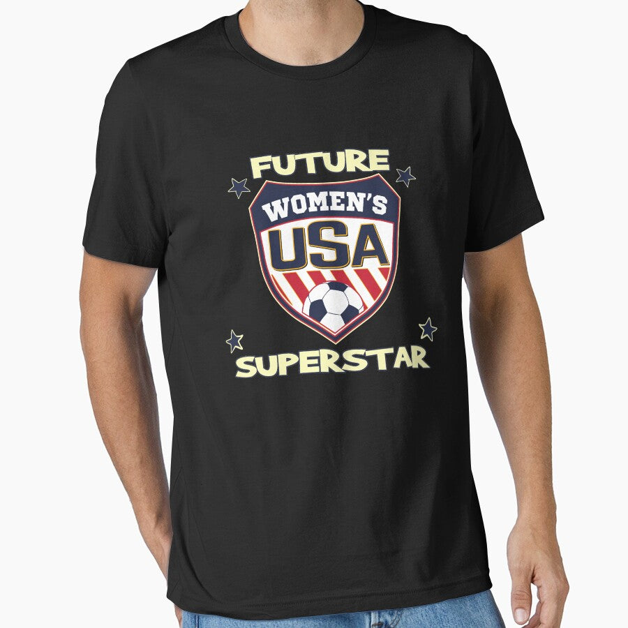 Future Female Soccer  Superstar T-Shirt USA Logo for girls by fermo