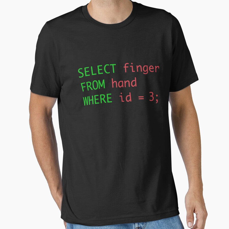 SQL query humor select finger from hand where id = 3 by kikooart27