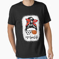 Bleached Mom Life Soccer Skull Messy Bun Basketball Mother's by Mitzi12312