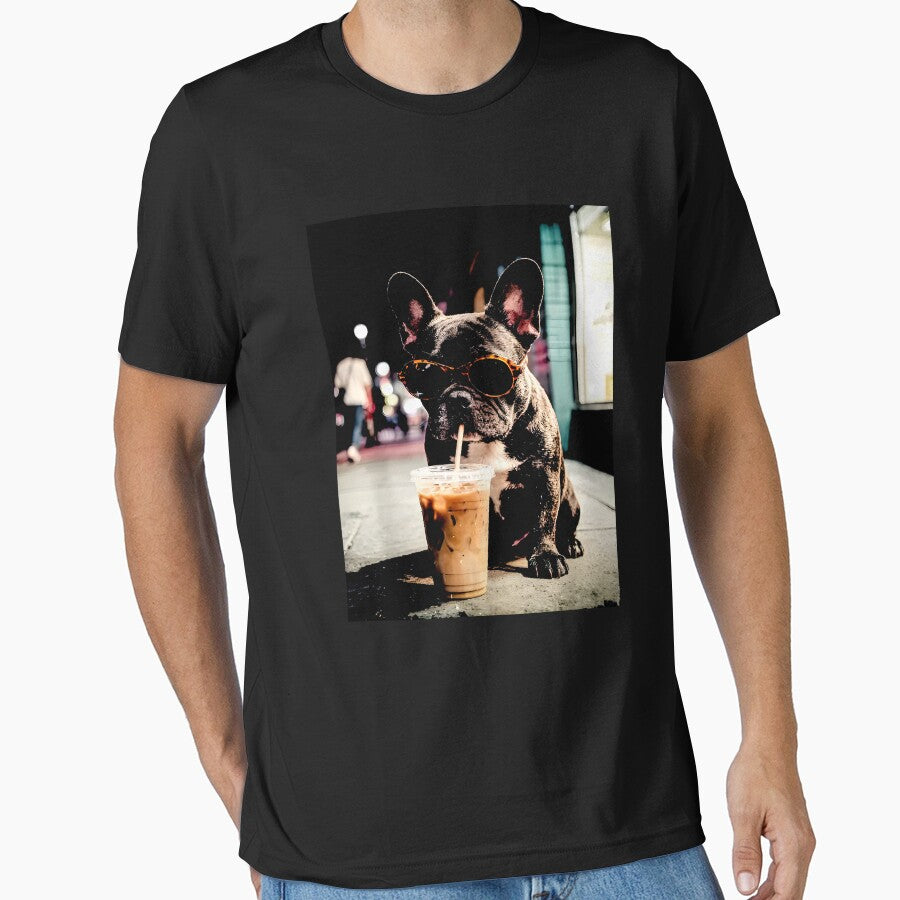 French Bulldog Iced Coffee by CartoonGang