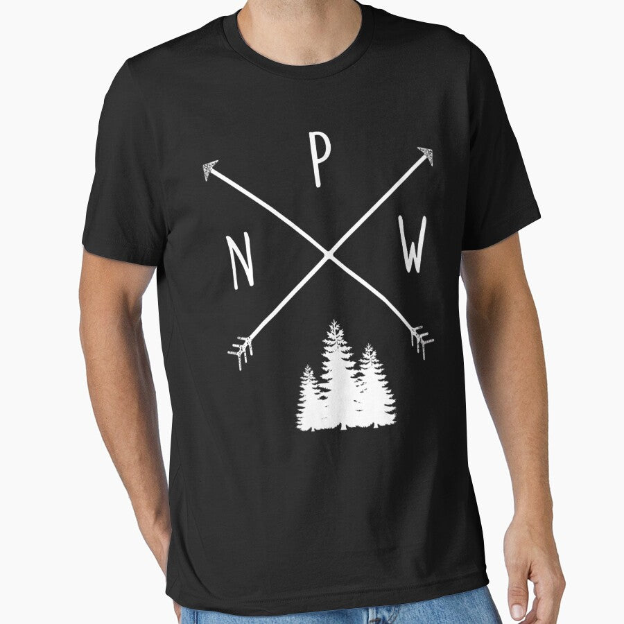 Womens Pine Trees Pacific Northwest PNW with Arrows Gift For Men and Women, Gift Halloween Day, Thanksgiving, Christmas Day by AprilGross