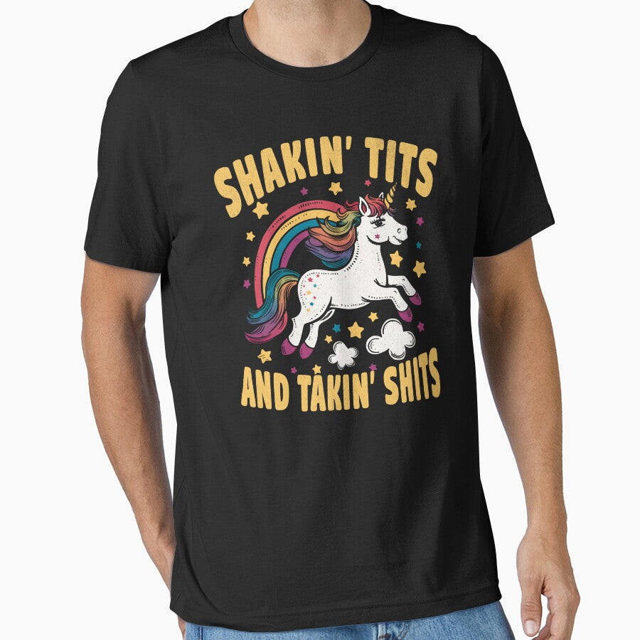 Shakin' Tits And Taking' Shits - Funny Unicorn by Beanster-nl