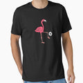 Flamingo Playing Soccer Football Player Men, Women, Kids T-Shirt by ColleenWilson94