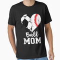 Ball Mom Heart Funny Baseball Soccer Mom by Mitzi12312