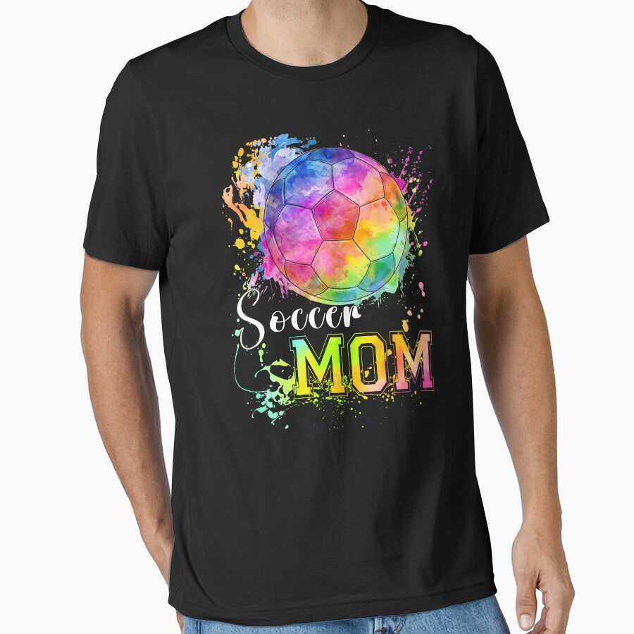Colorful Soccer Mom Watercolor Splash by LashondaGreen89