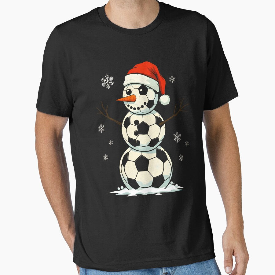 Christmas Soccer Ball Snowman Winter Vibe by Belhbib Art ⭐⭐⭐⭐⭐