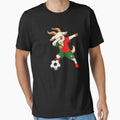Dabbing Goat Playing Soccer – Funny Football Mascot Portugal Fan Art | World Cup 2026 Vibes by BrainBubbleArt
