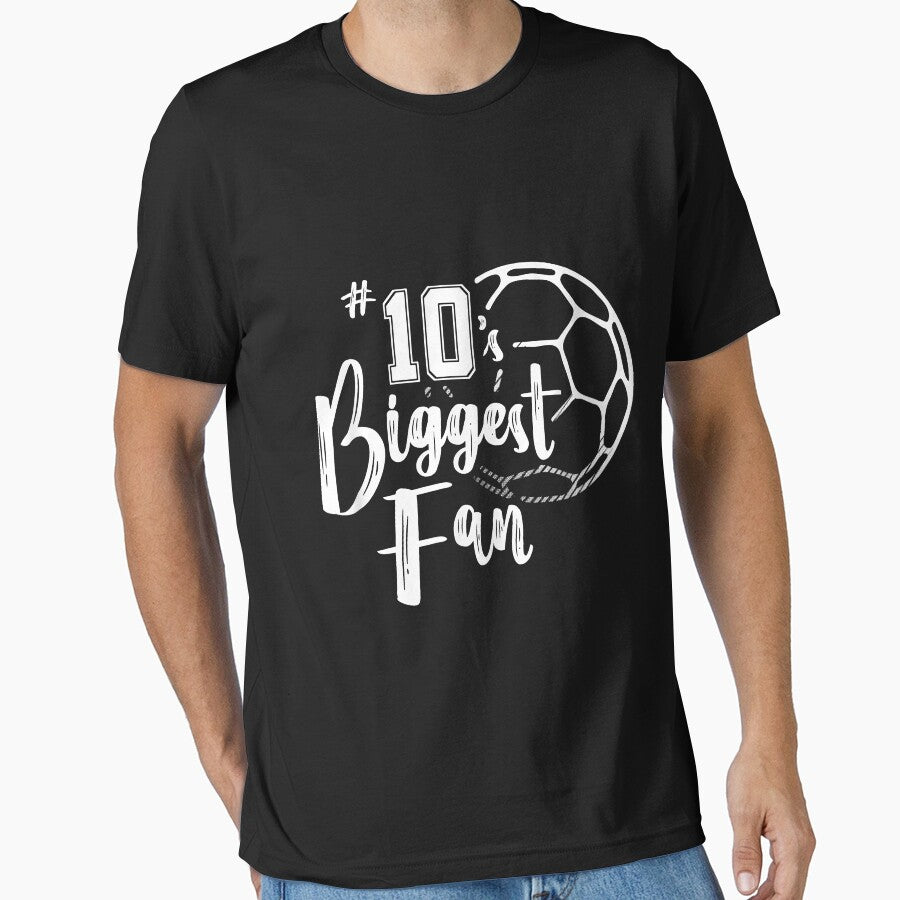Number 10's Biggest Fan Shirt Soccer Player Mom Dad Family by Mitzi12312