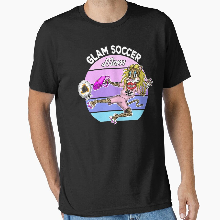 Soccer Mom Leopard Funny Glam Soccer Mom Life Mothers Day by Status71
