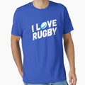 I LOVE RUGBY - Blue by gemgemshop