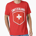 Switzerland World Flag Football T Shirt Soccer Jersey Cup T-Shirt by screenworks