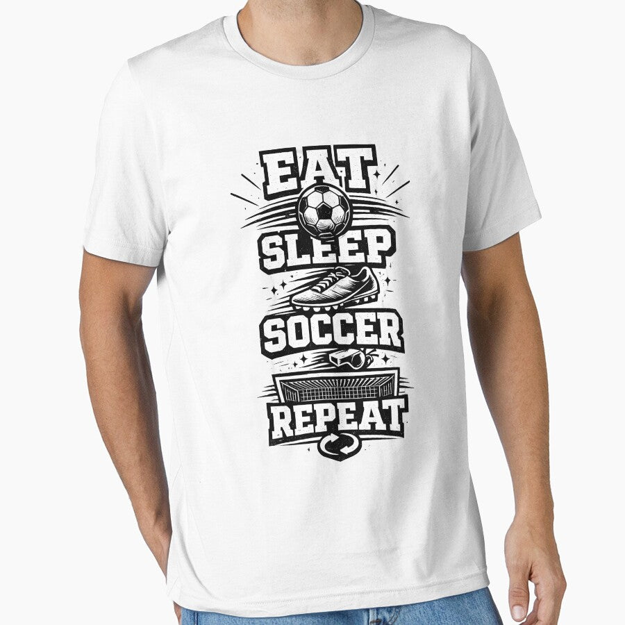 Eat Sleep Soccer Repeat Funny Soccer Player by DREAMBURN™