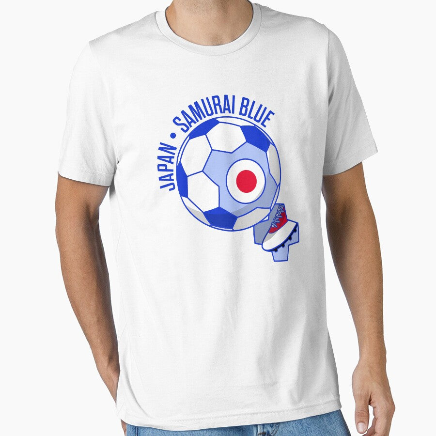 Samurai Blue - Japan - Japanese Flag Soccer / Football Fan by ClickForMore