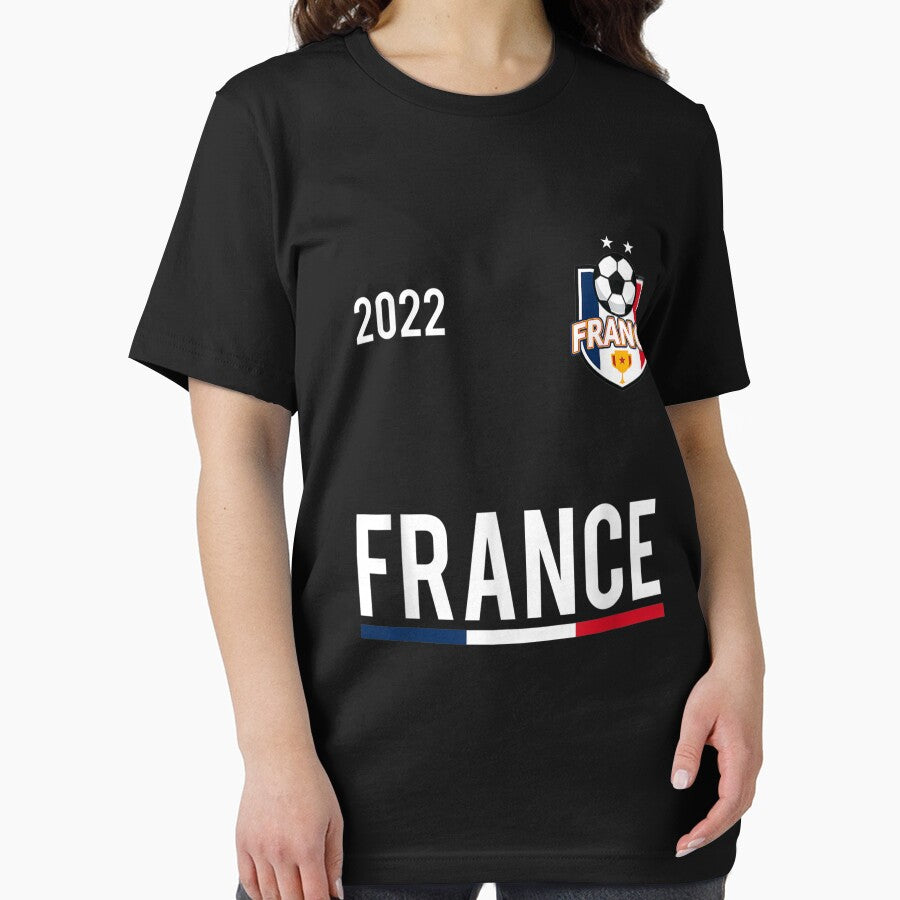 France Flag Soccer Jersey Ball French Football T-Shirt by Baron-Hagen