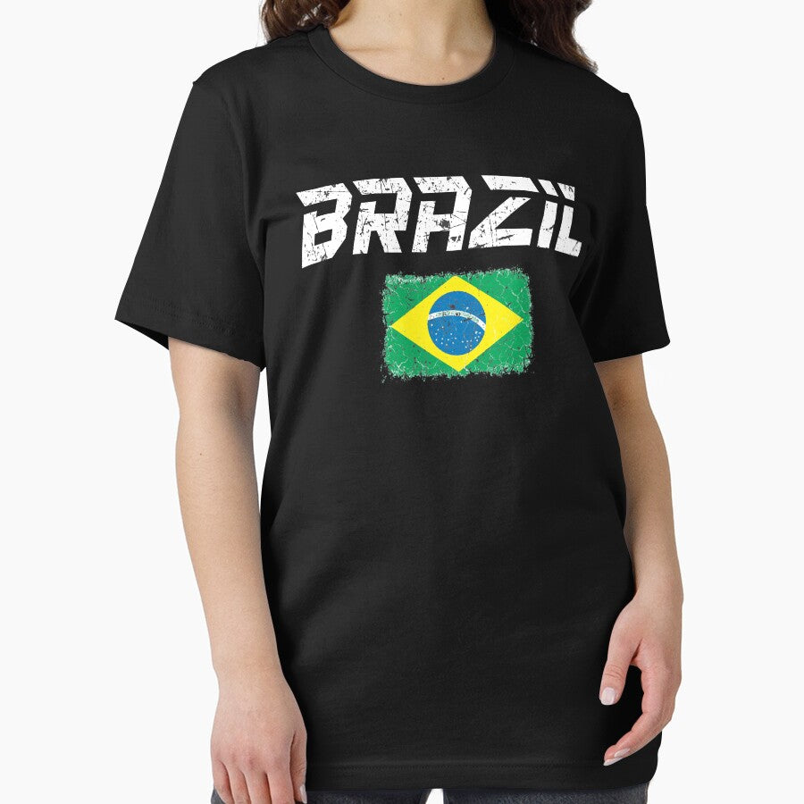 Brazil Soccer Team Fan Football Brazilian Flag 2022 T-Shirt - Brazil T shirt Soccer - Brazil Flag Vintage - Brazilian by Stixdesigns
