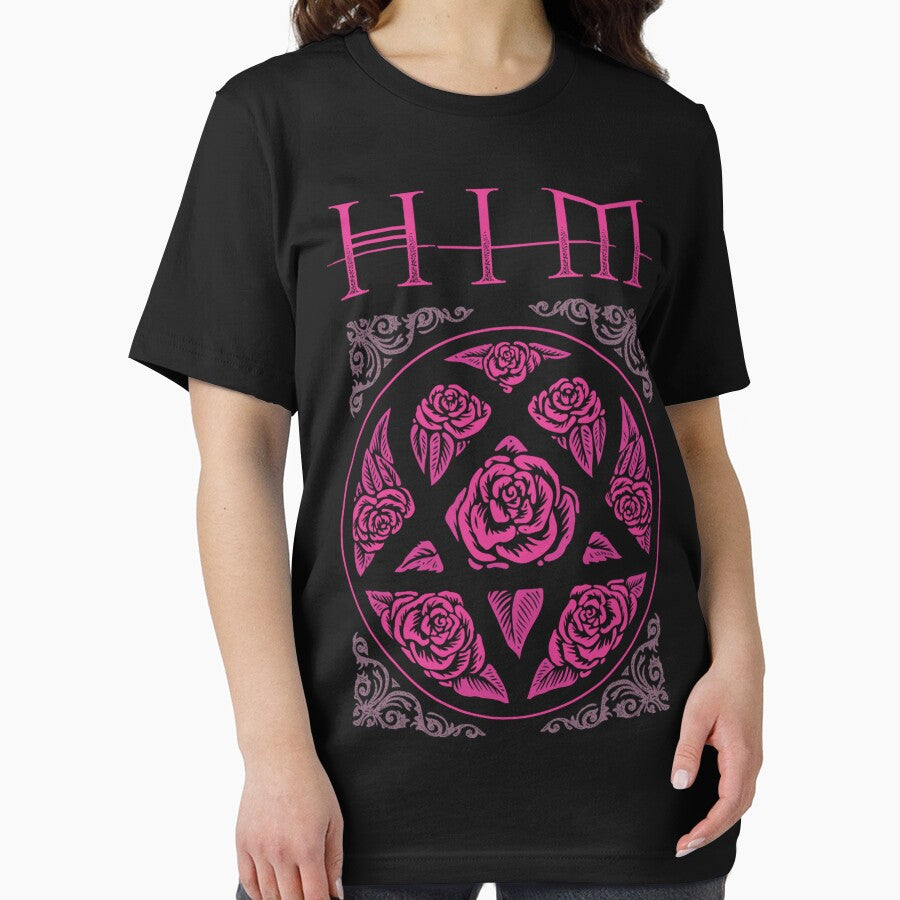 Heartagram Him Band Tee Heartagram tee Pink Him Band Logo by BrayanMayert