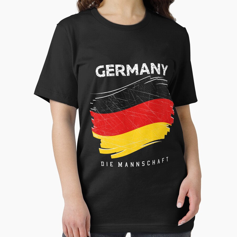 Germany Football Fan Tee. Soccer Supporter Jersey Costume with Germany Team Slogan and German Flag Vintage Graphic by Vintage-Graphic